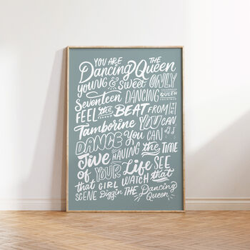 Dancing Queen By Abba Personalised Print, 6 of 9