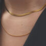 Simple Design Double Layer Snake Chain Choker 18ct, thumbnail 2 of 7