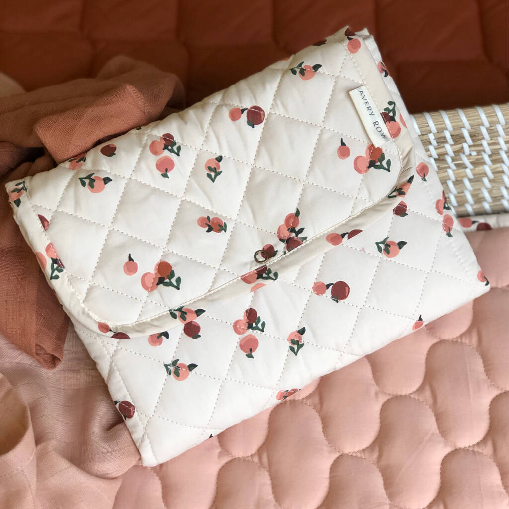 Travel Baby Changing Mat Peaches By Avery Row