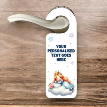 Personalised Princess Sleeping Door Hanger Gift, 2 of 3