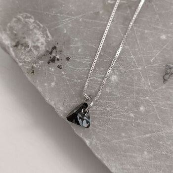 Black Diamond Swarovski Crystal Necklace, 4 of 8