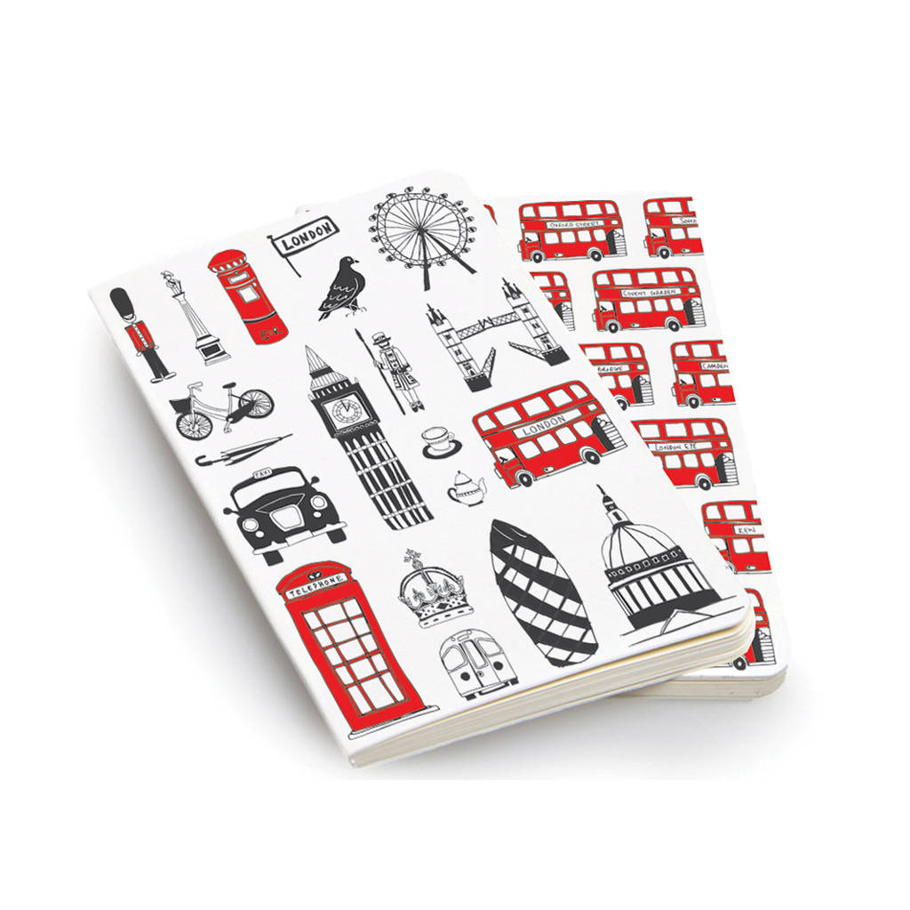 set of two london a5 notebooks by victoria eggs