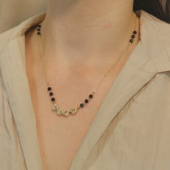 Mangalsutra Heart Magnet Foldable Zircon Necklace, 2 of 12