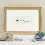 Border Collie And Woolly Sheep Hand Finished Art Print, thumbnail 3 of 5