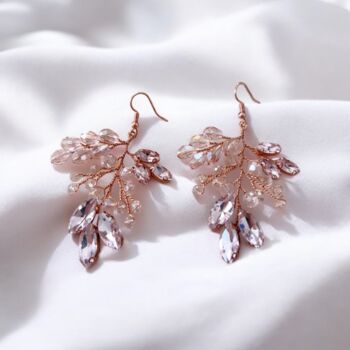 Pink Crystal Statement Earrings, 3 of 5