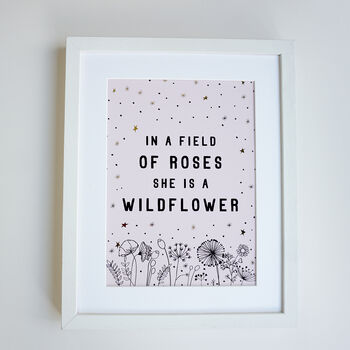 Wildflower Print With Gold, 3 of 5
