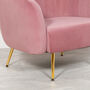 Pink Velvet Armchair, thumbnail 3 of 5