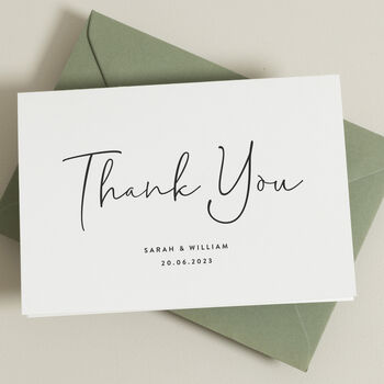 Simple Wedding Thank You Card, 4 of 4