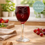 Personalised Bow Wine Glass Gift Boxed, thumbnail 2 of 5