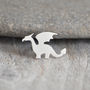 Dragon Lapel Pin, Dragon Tie Tack In Sterling Silver, thumbnail 1 of 3