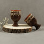 Pair Of Stoneware Wine Glasses In Coffee Colour, thumbnail 4 of 6