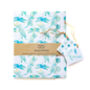 100% UK Recycled Gift Wrap Blue Dragonfly Design, thumbnail 1 of 1