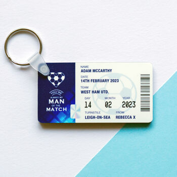 'Man Of The Match' Personalised Football Keyring, 4 of 4