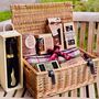 Basket Hamper With Prosecco, Wool Rug And Treats, thumbnail 1 of 5