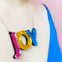 'Joy' Acrylic Necklace, thumbnail 1 of 5