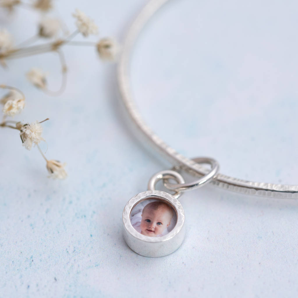 silver charm locket bracelet by elizabeth designs