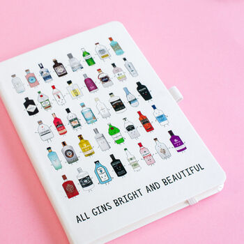 'All Gins Bright And Beautiful' Hardback Gin Notebook, 8 of 9
