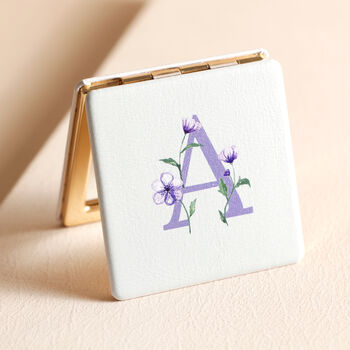 Floral Initial Compact Mirror, 5 of 7