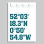 Where We Met, Your Coordinates Typography Print, thumbnail 2 of 7