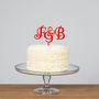 Initials Cake Topper, thumbnail 3 of 5