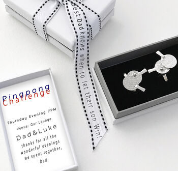 Playful Ping Pong Cufflinks In A Gift Box, 7 of 11
