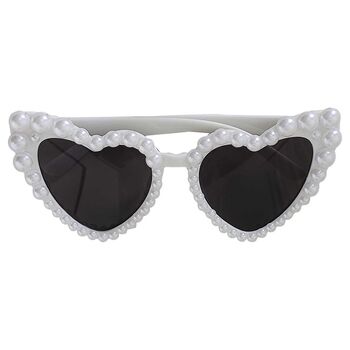 Pearl Embellished Heart Shaped 'Bride' Sunglasses, 2 of 2