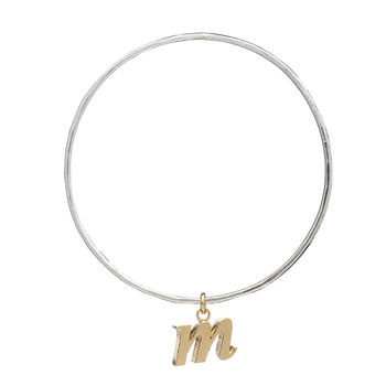 Personalised Lowercase Initial Bangle, 2 of 4