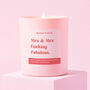 Funny Wedding Gift Pink Candle Mrs And Mrs Fabulous, thumbnail 1 of 3