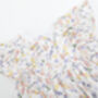Nina White Floral Frill Dress, thumbnail 3 of 5