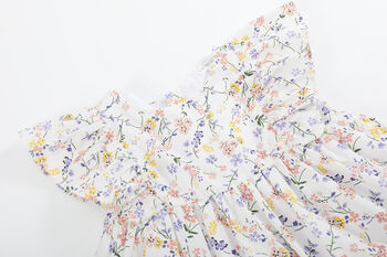 Nina White Floral Frill Dress, 3 of 5