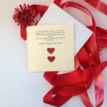 Personalised Valentine Card With Hearts And Words, 4 of 4
