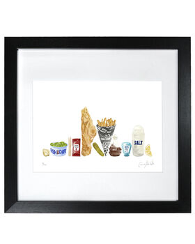 Fish And Chips Art Print | Classic British Food, 2 of 3