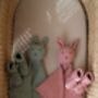 Personalised Knitted Baby Comforter Baby Gift, thumbnail 4 of 4