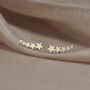 Shooting Star 9ct Gold Climber Earrings, thumbnail 4 of 8