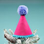 Personalised Felt Party Hat Christmas Tree Topper, thumbnail 2 of 7