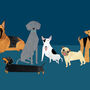 Doggy Friends A3 Giclee Print, thumbnail 4 of 6