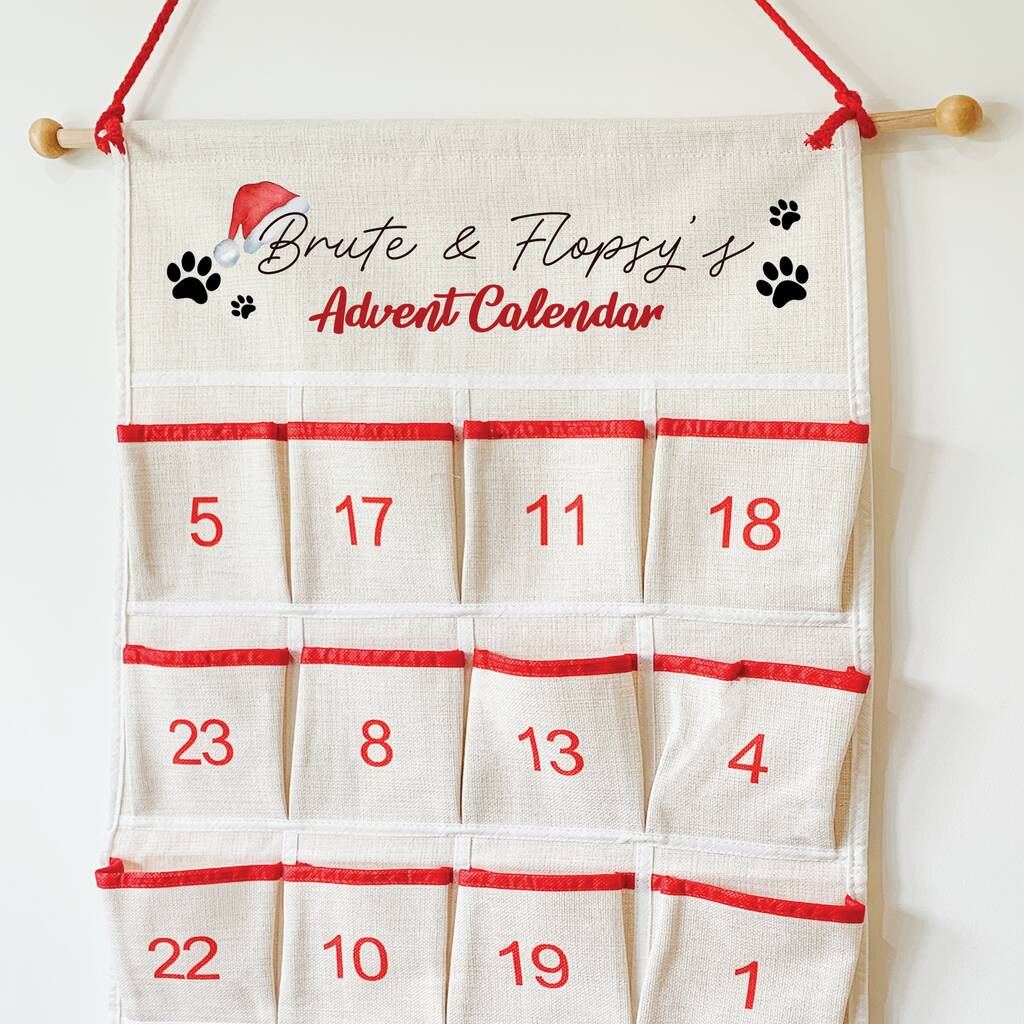 Personalised Pet Christmas Calendar Refillable, 1 of 3