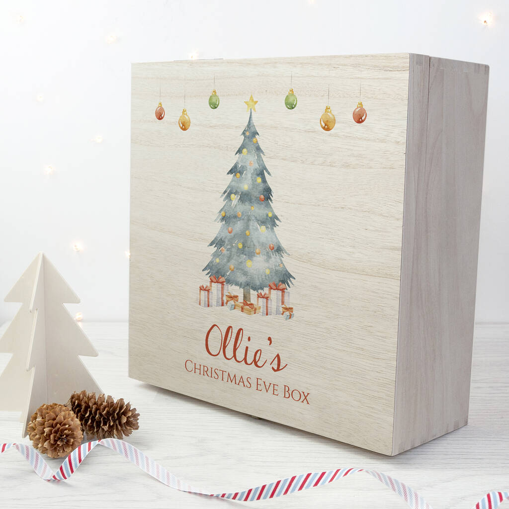 Personalised 'Oh Christmas Tree' Christmas Eve Box, 1 of 4