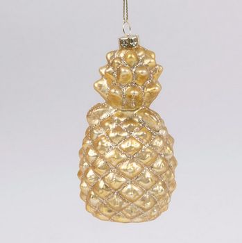 Sparkly Gold Pineapple Bauble, 2 of 2