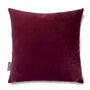 Luxury Super Soft Velvet Cushion Cranberry Red, thumbnail 1 of 5