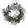 Mistletoe And Silver Foliage Hanging Artificial Christmas Wreath, thumbnail 2 of 2