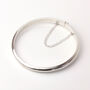 Sterling Silver Plain Hinged Round Bangle, thumbnail 1 of 5