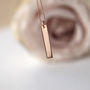 Vertical Bar Sterling Silver Necklace, thumbnail 4 of 10