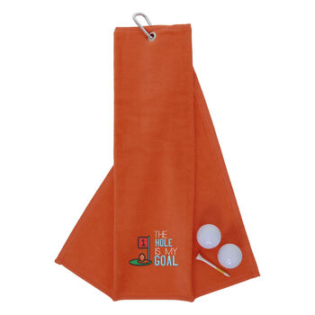 The Hole Is My Goal Novelty Golf Towel, 7 of 11