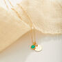 Personalised Disc And Birthstone Necklace, thumbnail 2 of 7