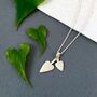 Mother’s Heart Leaf Sterling Silver Pendant, thumbnail 1 of 4