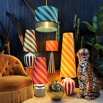 Tutti Frutti Helter Skelter Velvet Lampshades, 4 of 5