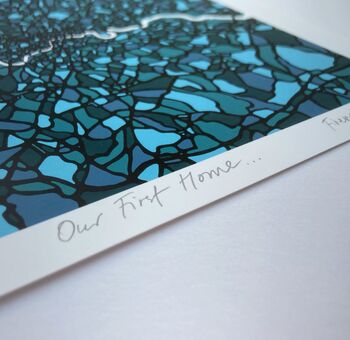 Personalised London Map Art Print Choose Your London Area 30 Locations Available, 7 of 12