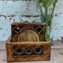 Wooden Jali Carved Coasters, thumbnail 7 of 8