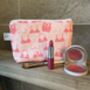 Breast Aware Pink Cotton Linen Makeup Bag, thumbnail 1 of 4